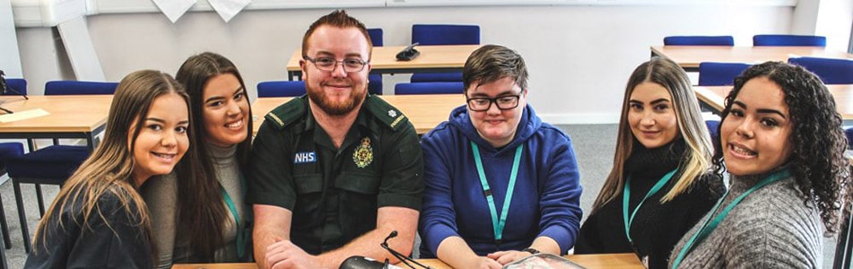 health and social care students with paramedic